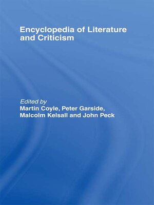 cover image of Encyclopedia of Literature and Criticism